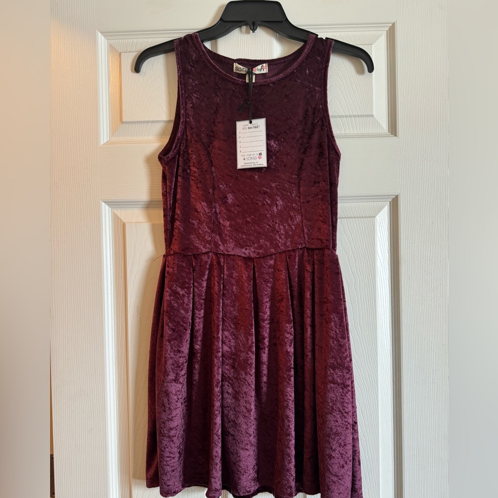 NWT Velvet Maroon Sleeveless dress